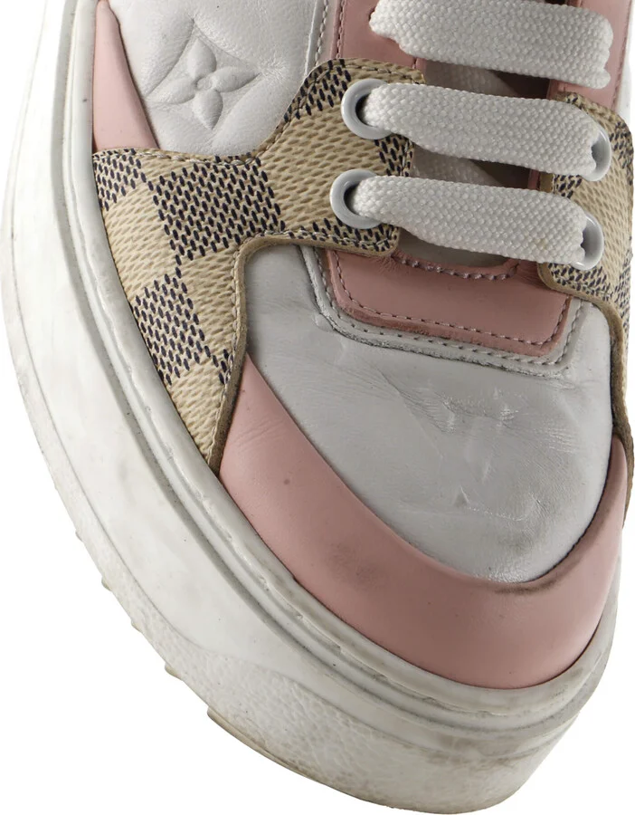 Louis Vuitton Women's Time Out Sneakers Pastel Monogram Embossed Leather - Image 5