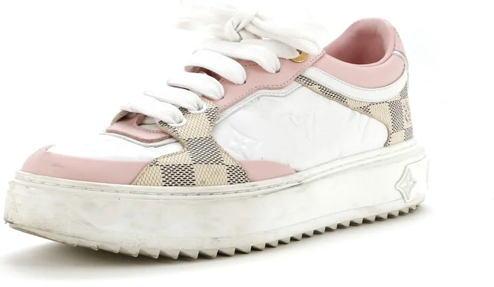 Louis Vuitton Women's Time Out Sneakers Pastel Monogram Embossed Leather