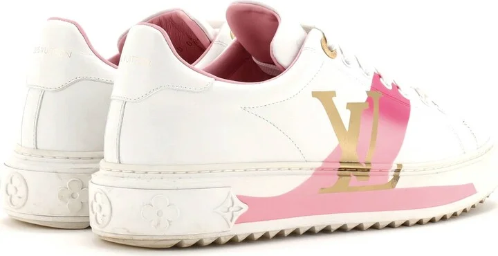 Louis Vuitton Women's Time Out Sneakers Wild at Heart Monogram Print Leather - Image 3