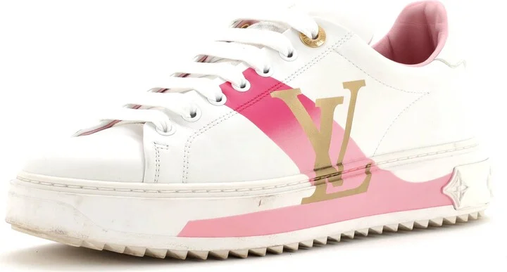 Louis Vuitton Women's Time Out Sneakers Wild at Heart Monogram Print Leather
