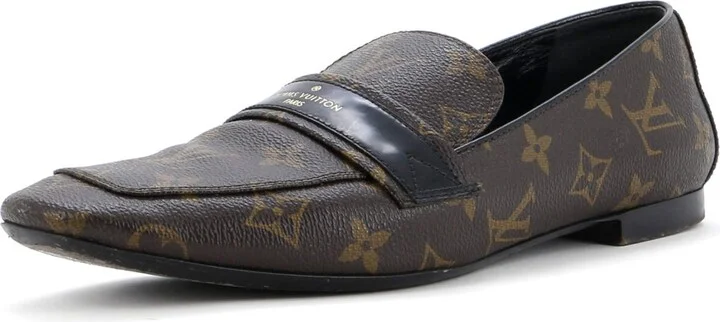 Louis Vuitton Women's Upper Case Flat Loafers Monogram Canvas