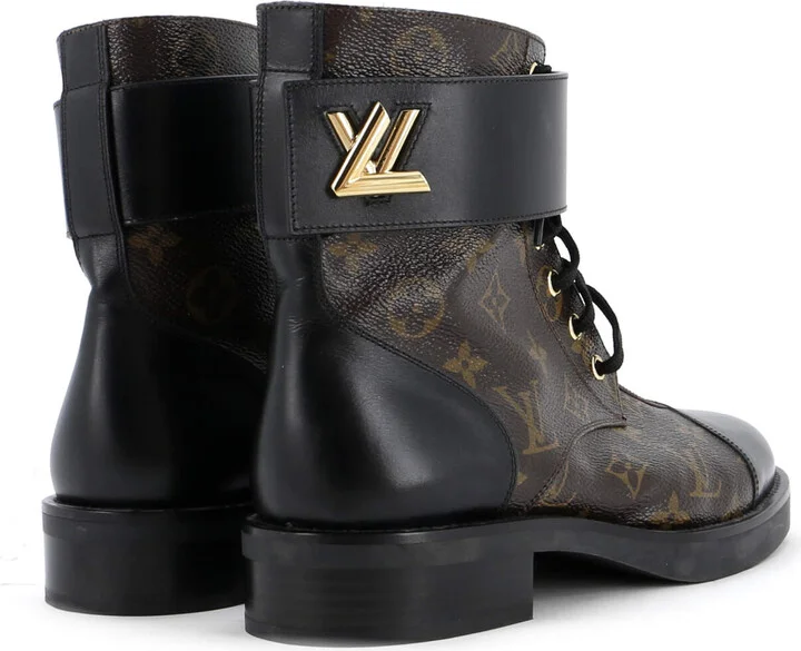 Louis Vuitton Women's Wonderland Flat Ranger Boots Monogram Canvas and Leather - Image 3