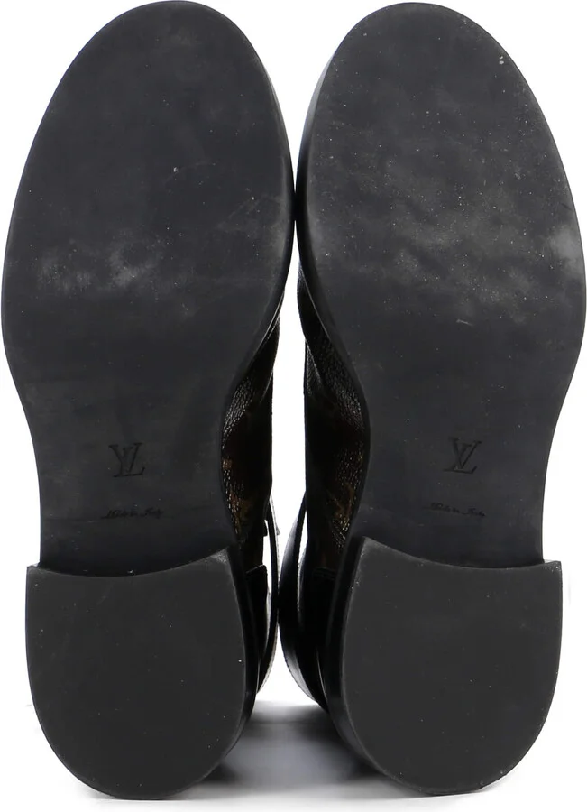 Louis Vuitton Women's Wonderland Flat Ranger Boots Monogram Canvas and Leather - Image 4