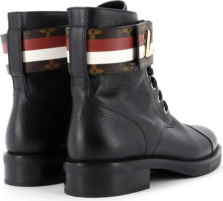 Louis Vuitton Women's Wonderland Flat Ranger Boots Monogram Canvas and Leather - Image 3