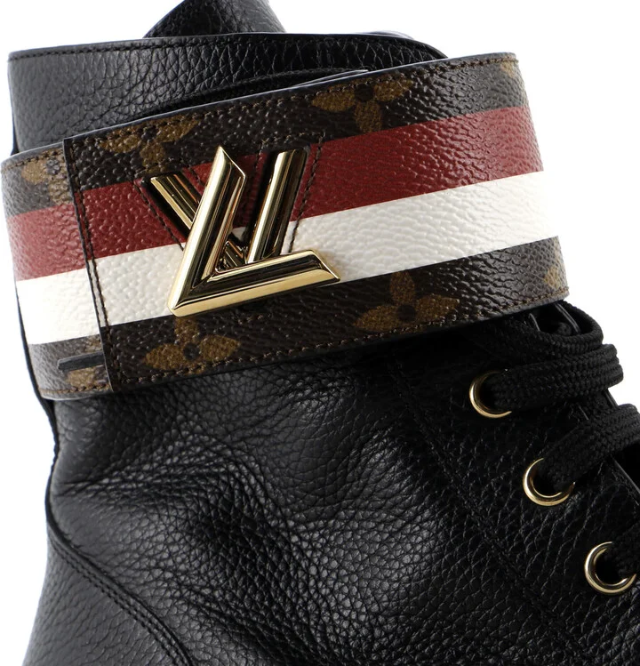 Louis Vuitton Women's Wonderland Flat Ranger Boots Monogram Canvas and Leather - Image 5