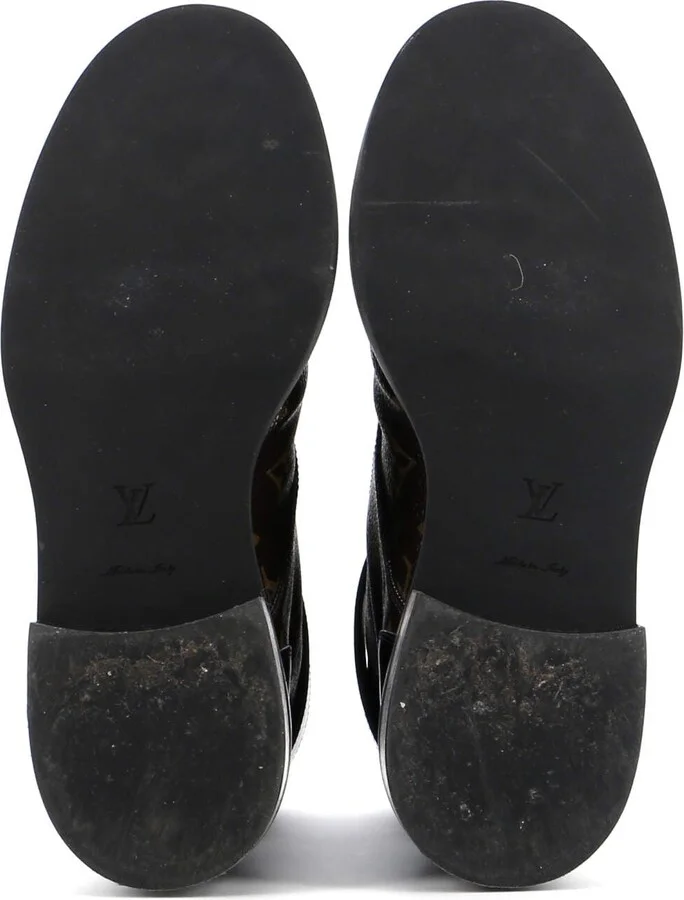 Louis Vuitton Women's Wonderland Flat Ranger Boots Monogram Canvas and Leather - Image 4