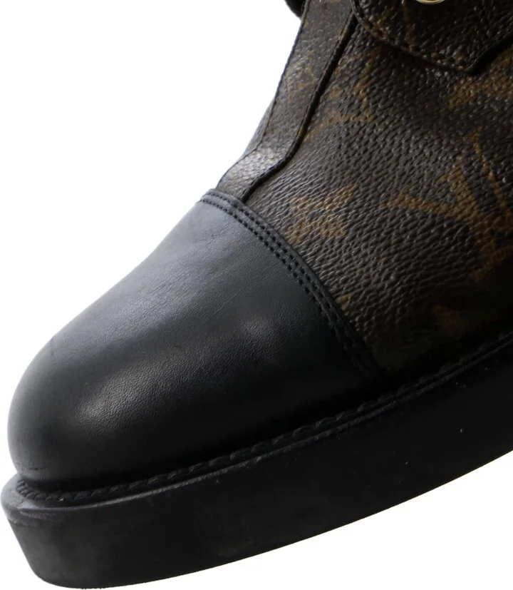 Louis Vuitton Women's Wonderland Flat Ranger Boots Monogram Canvas and Leather - Image 6