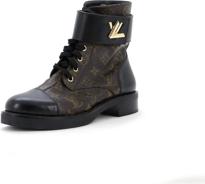 Louis Vuitton Women's Wonderland Flat Ranger Boots Monogram Canvas and Leather