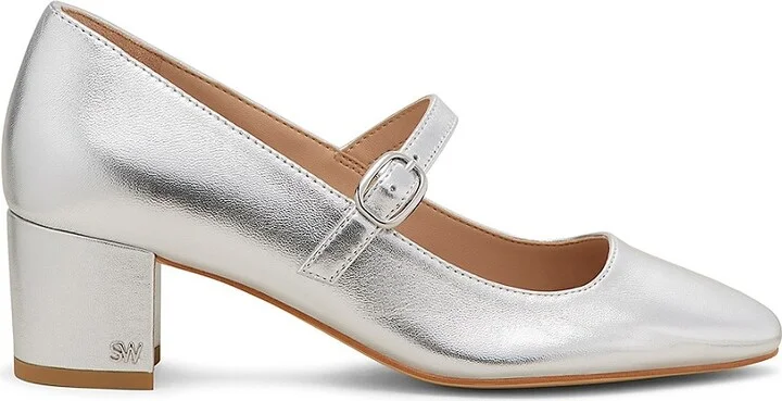 Louise 50MM Metallic Leather Mary Jane