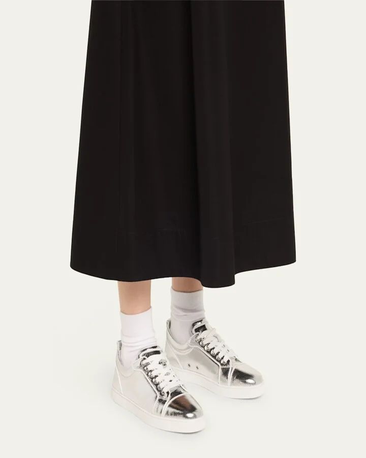 Louise Orlato Metallic Red Sole Sneakers - Image 4