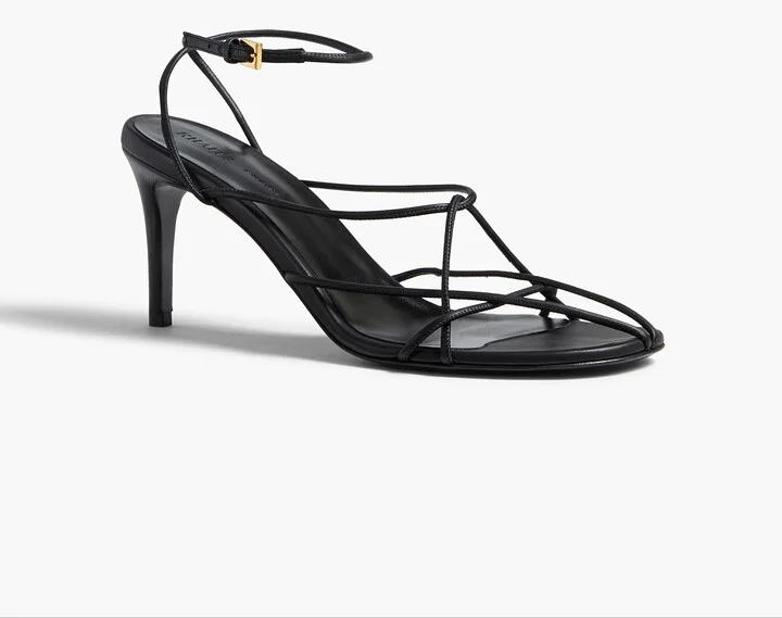 Loulou Sandal in Black Leather - Image 2