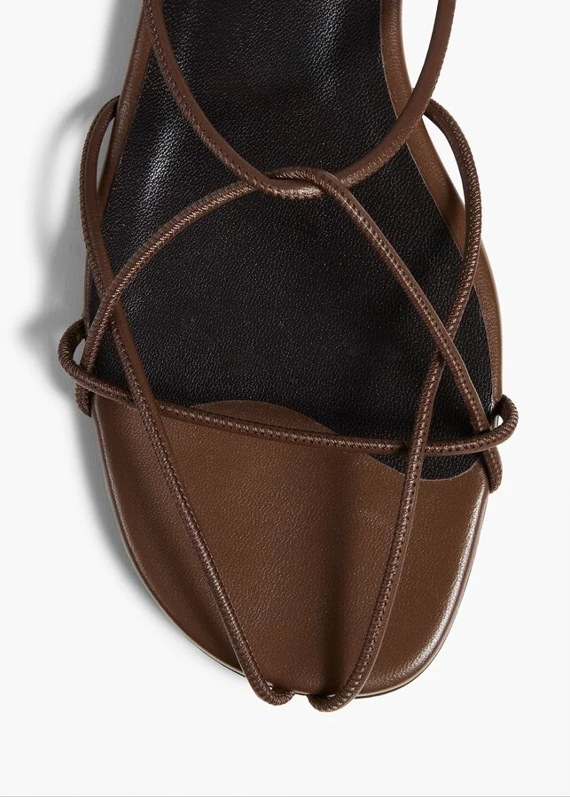 Loulou Sandal in Cigar Leather - Image 4