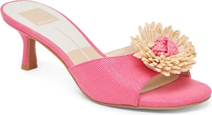 Lourde Floral Kitten Heel Sandal