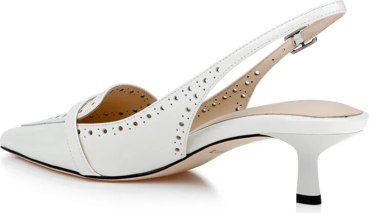 Lourdes Slingback Pointed Toe Kitten Heel Pump - Image 8