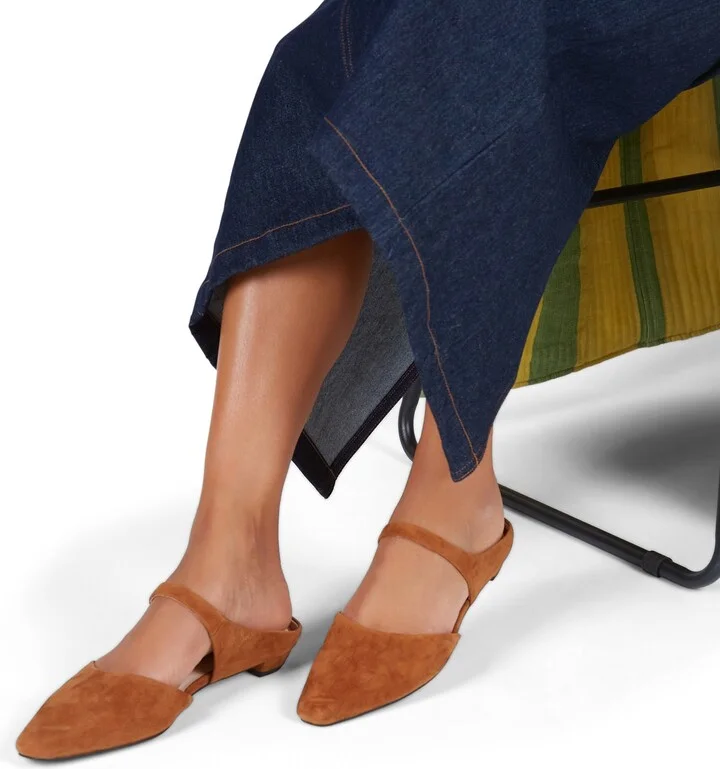 Lourdes Slip On Suede Mule-Brown - Image 2