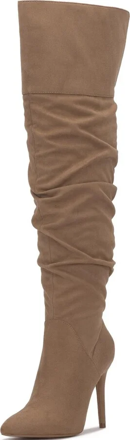 Loury Womens Stiletto Faux Suede Over-The-Knee Boots