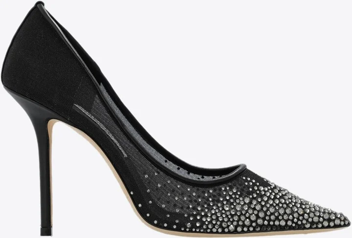 Love 100 Crystal-Embellished Pumps