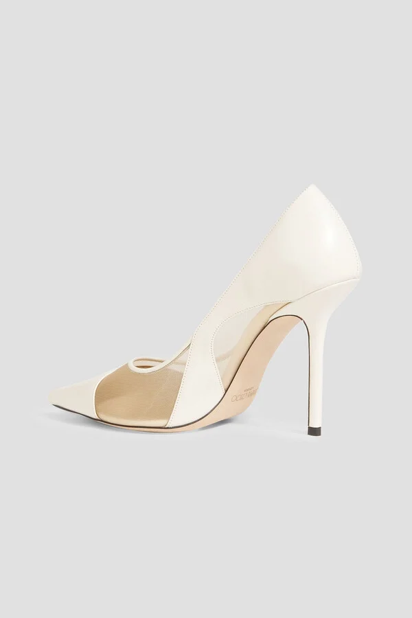 Love 100 mesh and leather pumps - Image 3