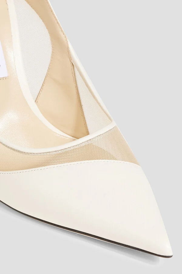 Love 100 mesh and leather pumps - Image 4