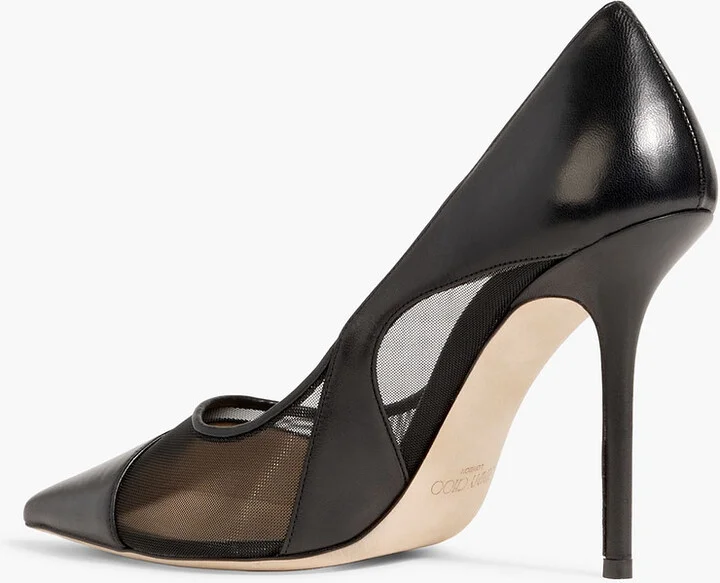 Love 100 mesh and leather pumps - Image 6