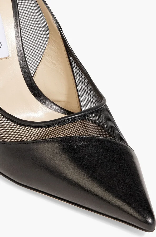 Love 100 mesh and leather pumps - Image 7