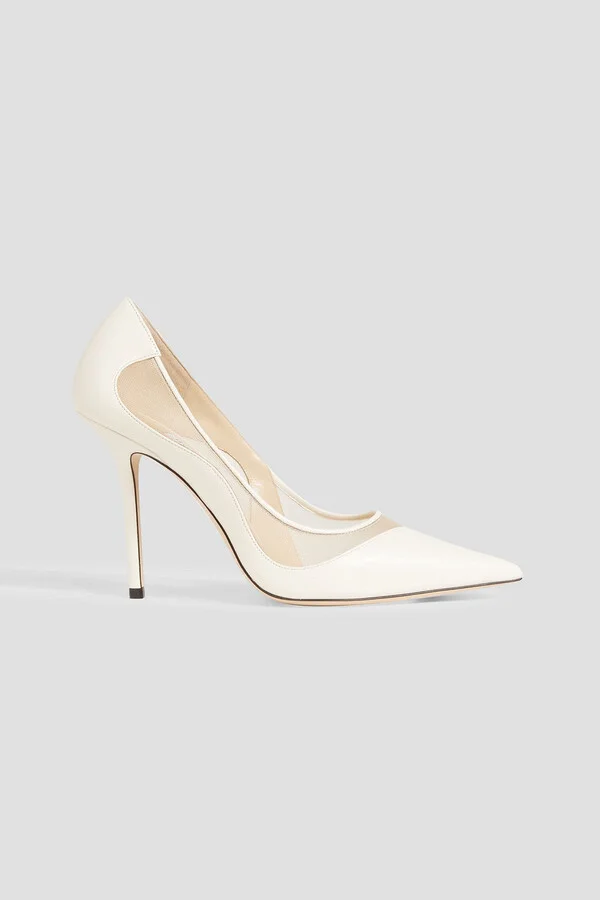 Love 100 mesh and leather pumps