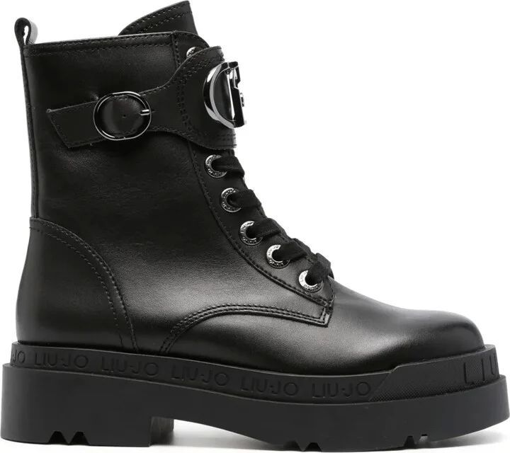 Love 40mm logo-plaque ankle boots
