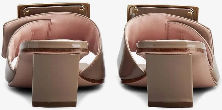 Love 45 Metal Buckle Mules in Patent Leather - Image 3
