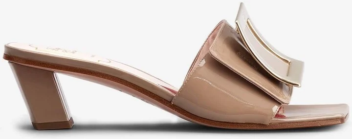 Love 45 Metal Buckle Mules in Patent Leather