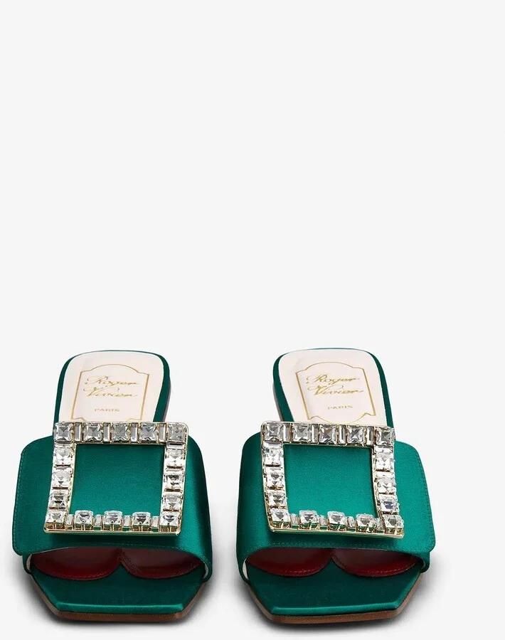 Love 45 Rhinestone-Buckle Mules in Leather - Image 2