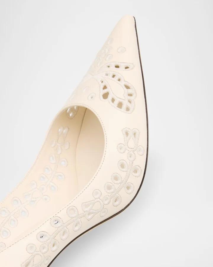 Love 85 Nappa Embroidered Pumps - Image 4