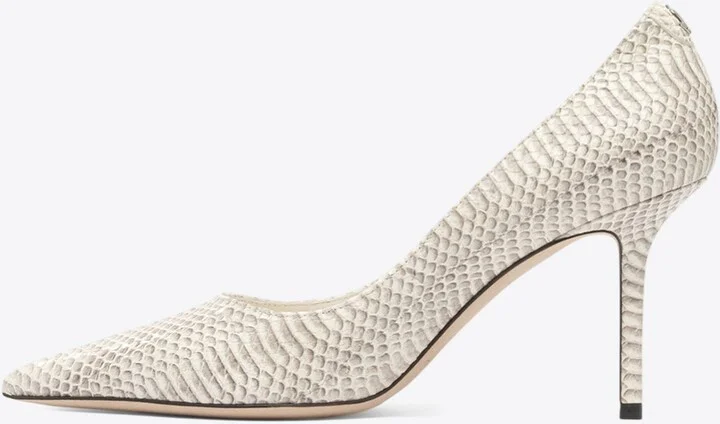 Love 85 Python Print Leather Pumps - Image 2