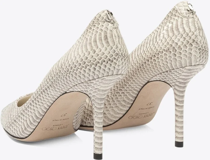 Love 85 Python Print Leather Pumps - Image 3