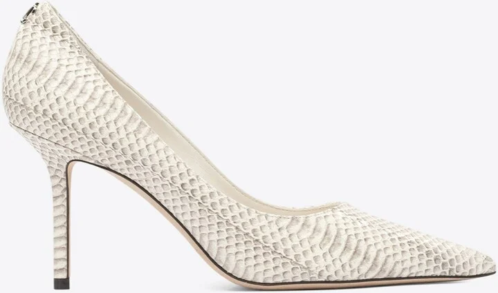 Love 85 Python Print Leather Pumps