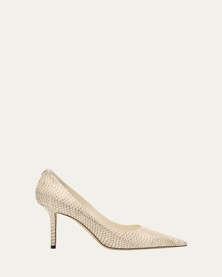 Love 85 Snake-Printed Leather Pumps