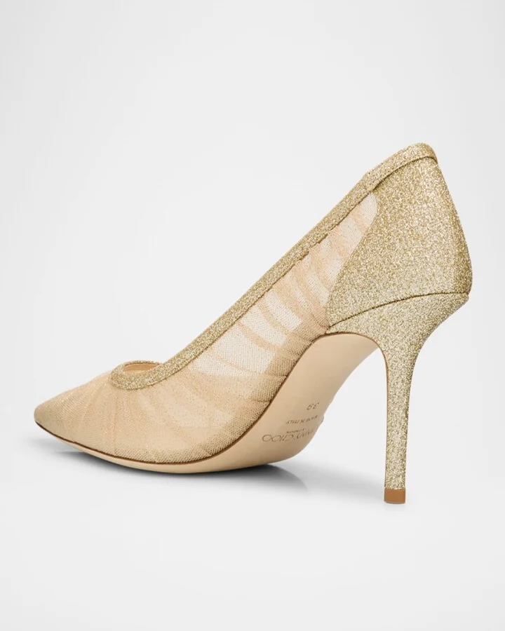 Love 85mm Glitter Tulle Pumps - Image 5