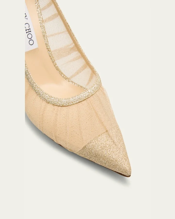 Love 85mm Glitter Tulle Pumps - Image 2