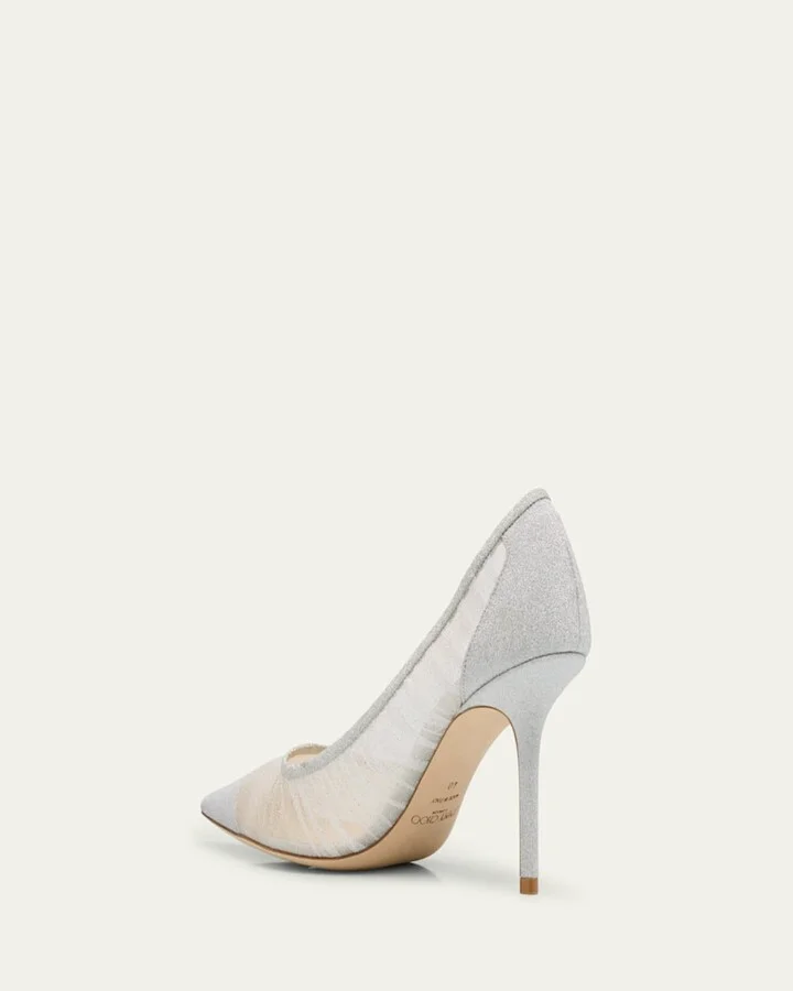 Love 85mm Glitter Tulle Pumps - Image 2