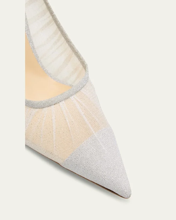 Love 85mm Glitter Tulle Pumps - Image 4