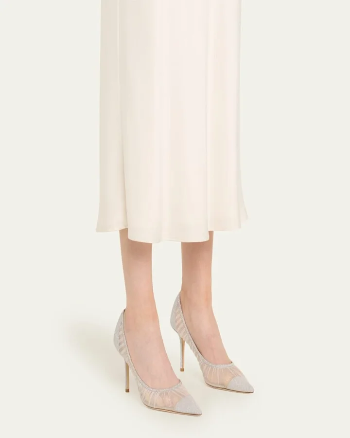 Love 85mm Glitter Tulle Pumps - Image 5