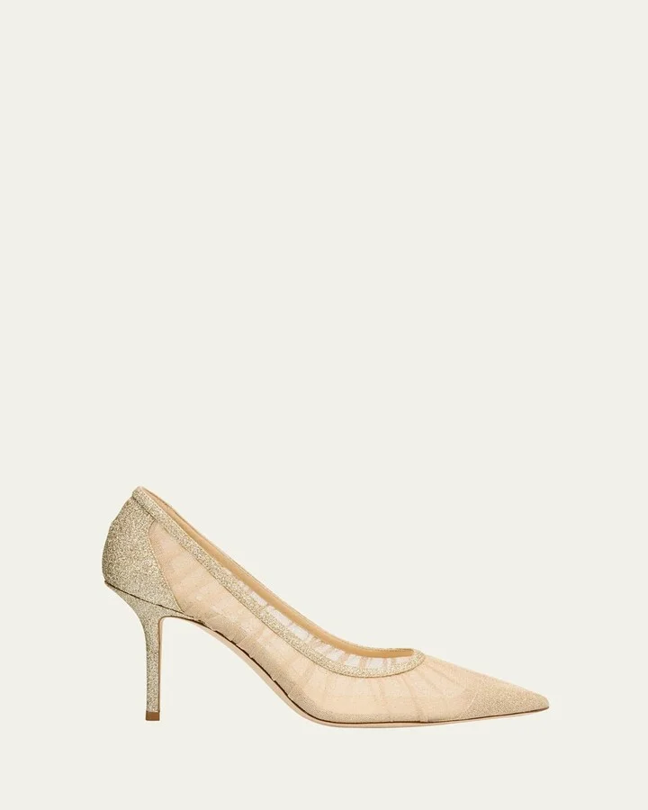 Love 85mm Glitter Tulle Pumps