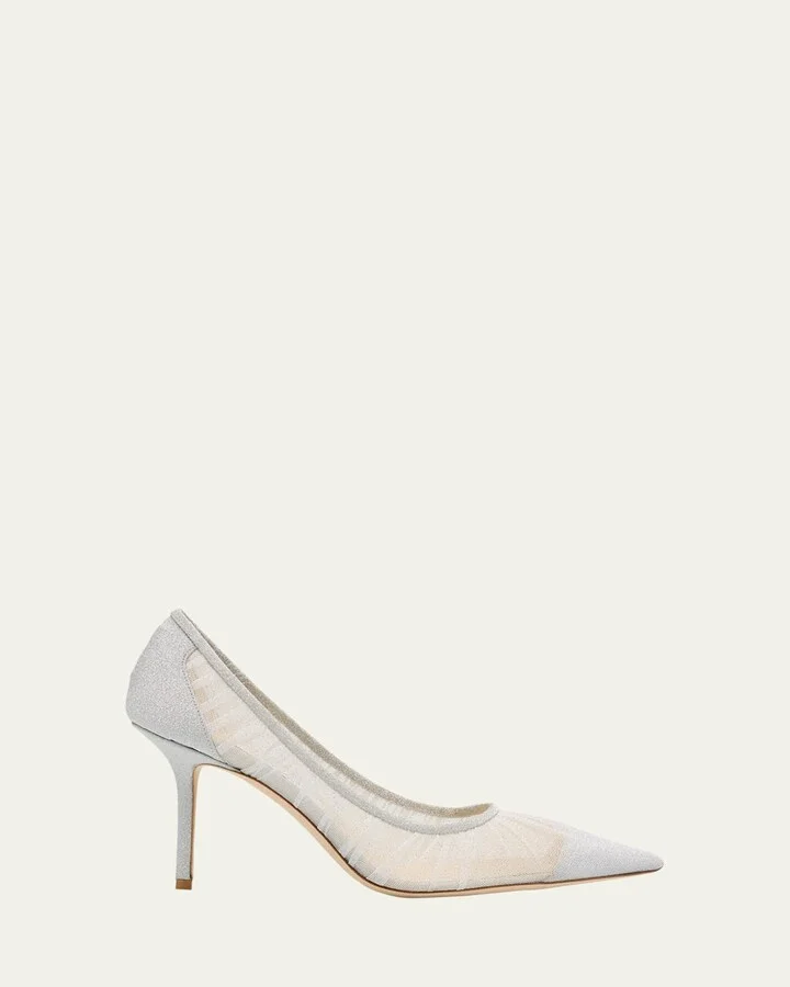 Love 85mm Glitter Tulle Pumps