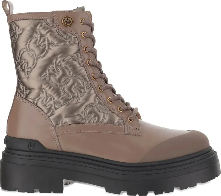 Love Birds-detail lace-up boots