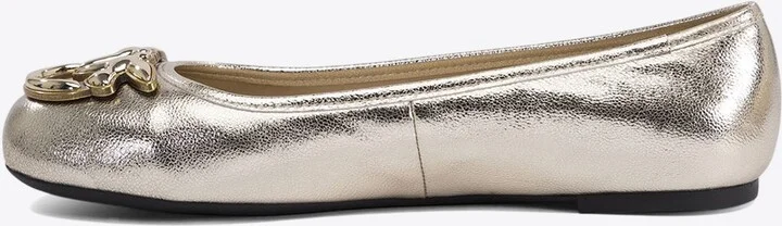Love Birds Metallic Leather Ballet Flats - Image 2