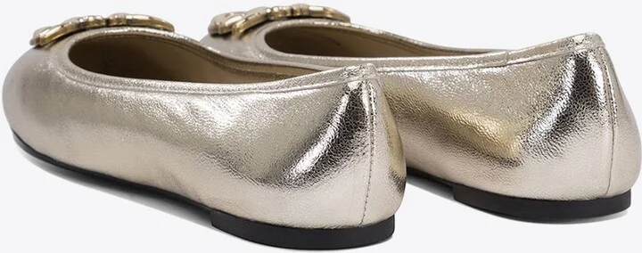 Love Birds Metallic Leather Ballet Flats - Image 3