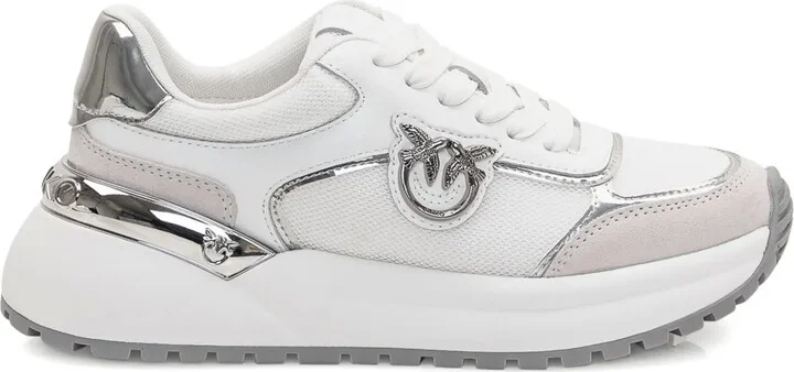 Love Birds mirror-finish sneakers