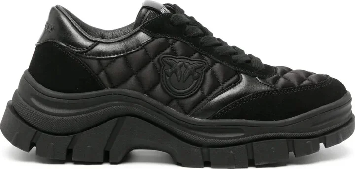 Love Birds-patch quilted sneakers
