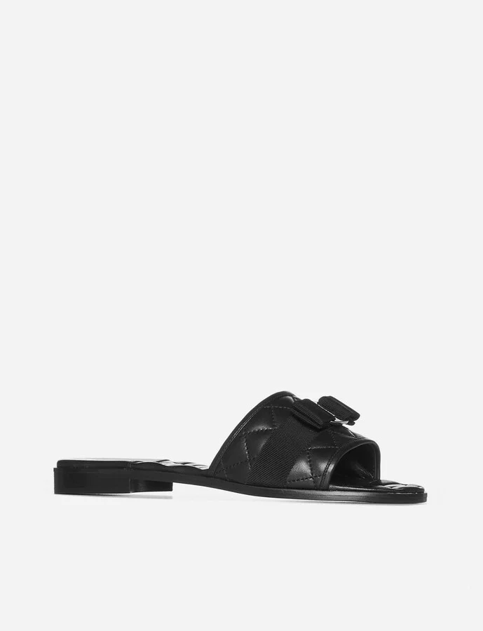 Love Cq Quilted Leather Flat Sandals - Image 2