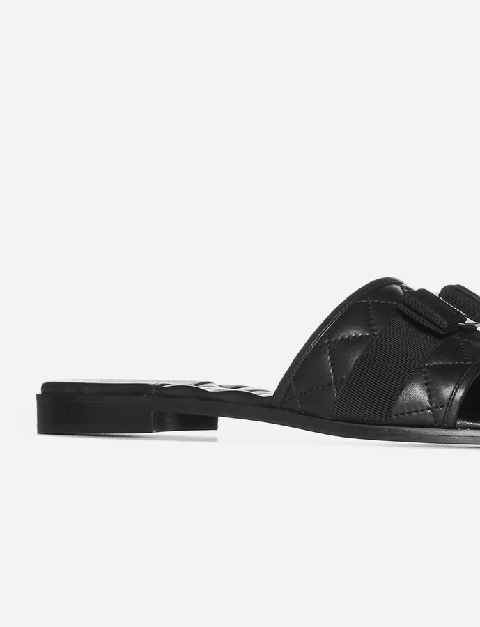 Love Cq Quilted Leather Flat Sandals - Image 4