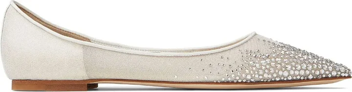 Love crystal-embellished ballerinas